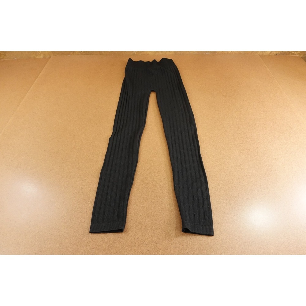 Fashion Nova Womens Size Small Black Rib Knit High Rise Leggings NWT